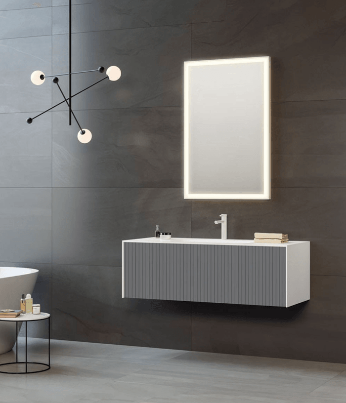 Orka Cube Banyo Dolabı Takımı 100 Cm Lake Mat Antrasit