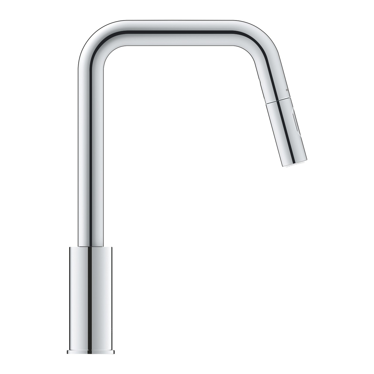 Grohe Eurosmart Kuğu Borulu Spiralli Eviye Bataryası Krom