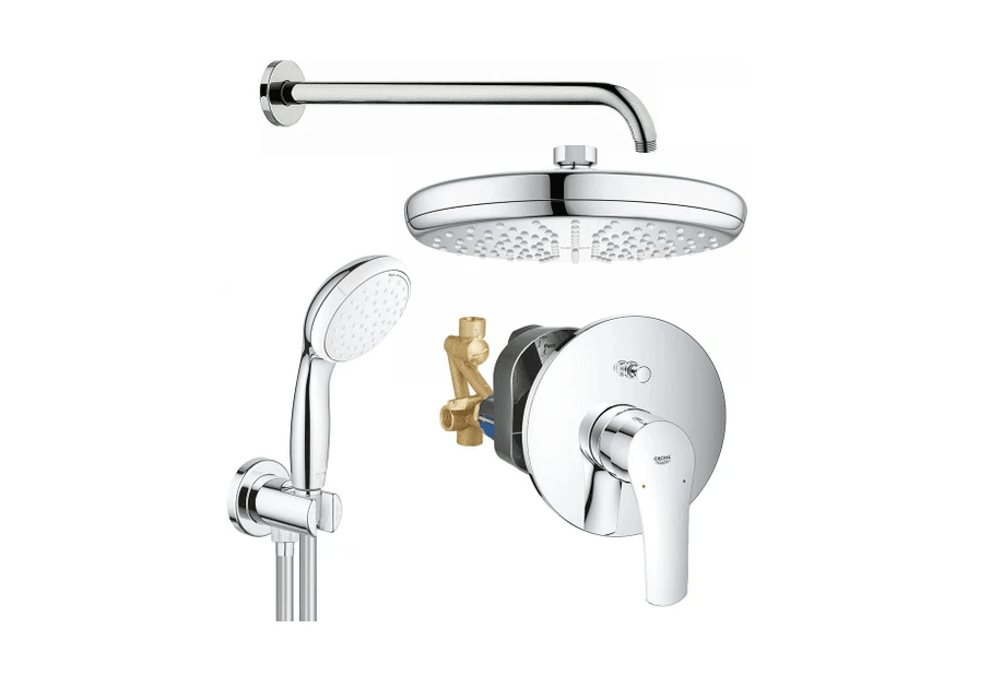 Grohe Eurosmart Cosmopolitan Ankastre Banyo Bataryası Tepe ve El Duşu Seti