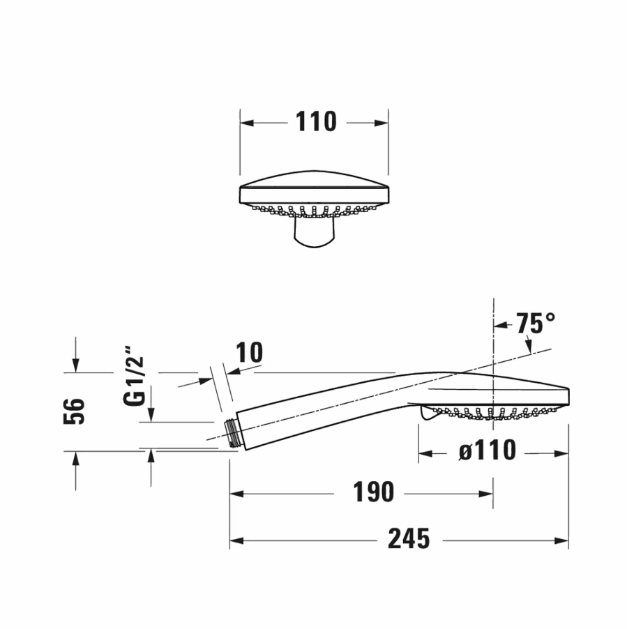 Duravit 3 Jet El Duşu 110 Mm Fırçalanmış Çelik