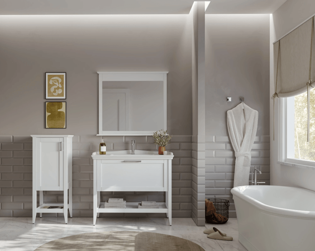 Orka Bastle Banyo Dolabı Takımı 65 Cm Mat Beyaz