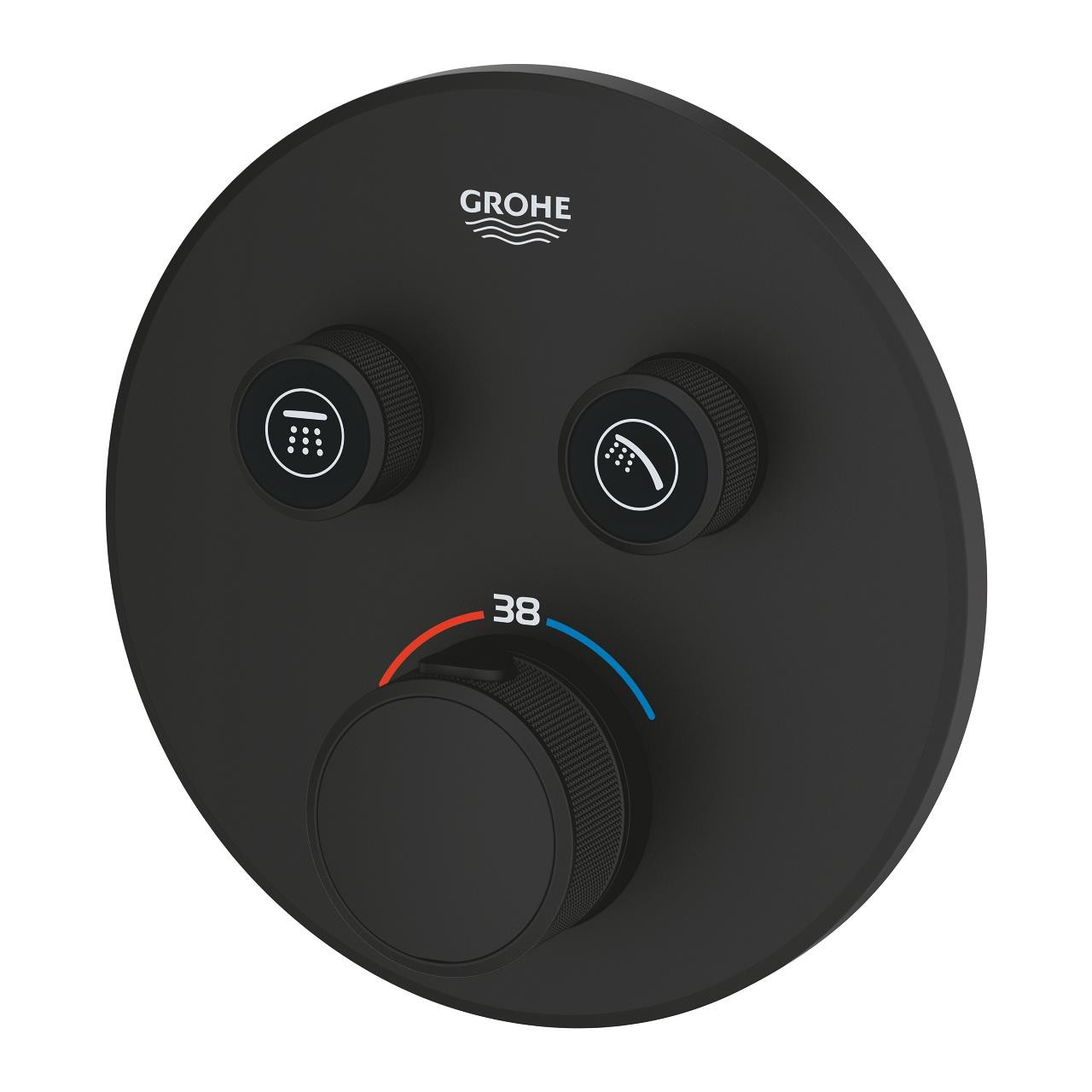 Grohe Grohtherm Smartcontrol Ankastre Termostatik Banyo/Duş Bataryası 2 Yollu Hayalet Siyah