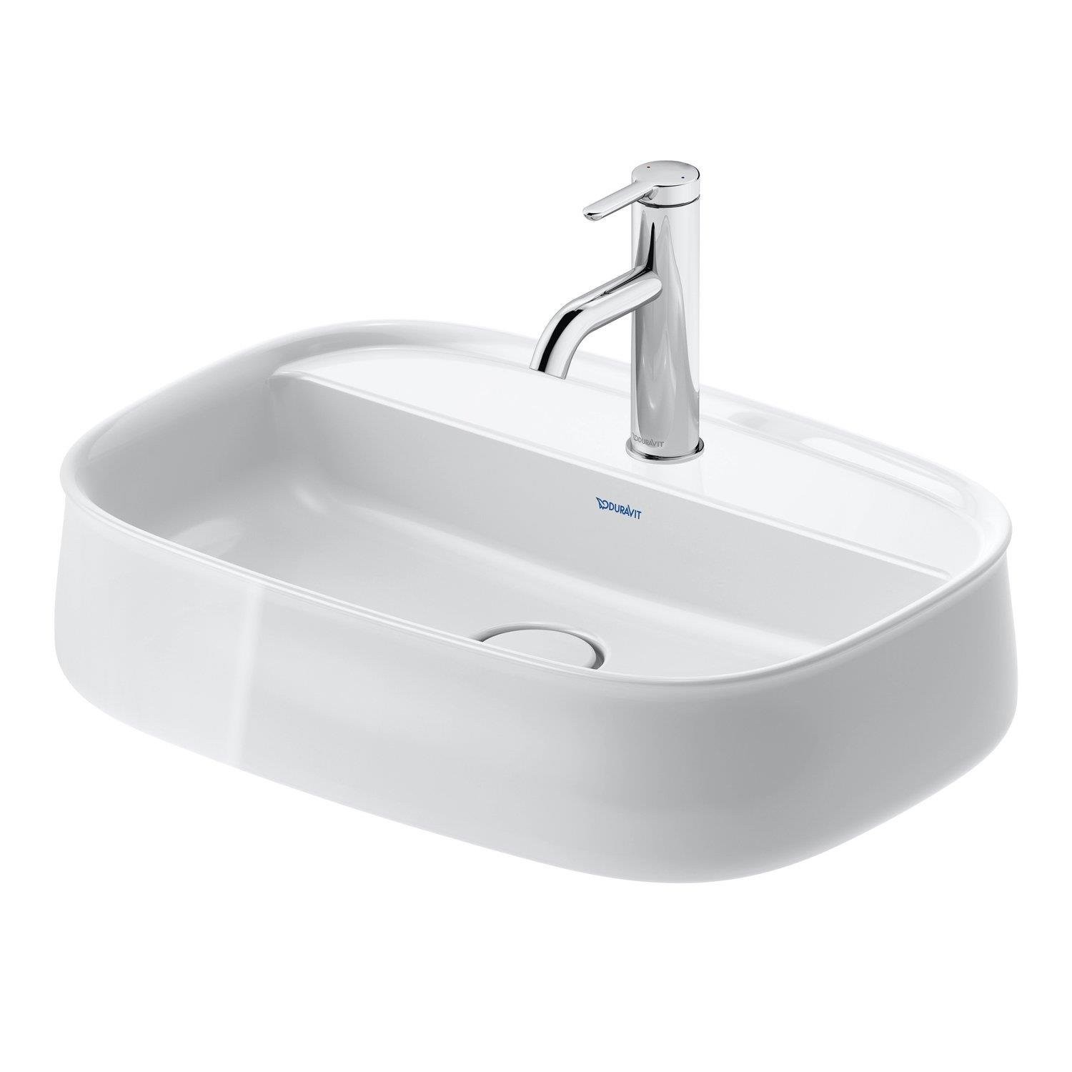 Duravit Zencha Çanak Lavabo 55 Cm Batarya Banklı Parlak Beyaz