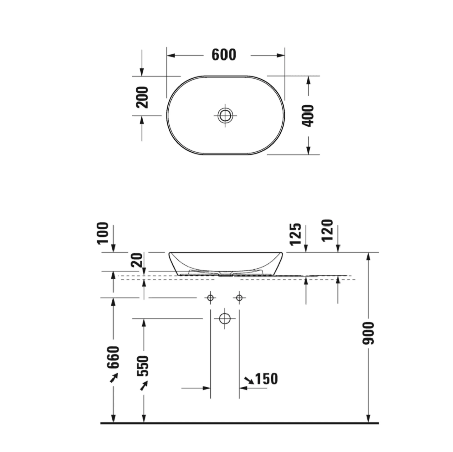 Duravit D-Neo Çanak Lavabo Mat Antrasit 60 Cm