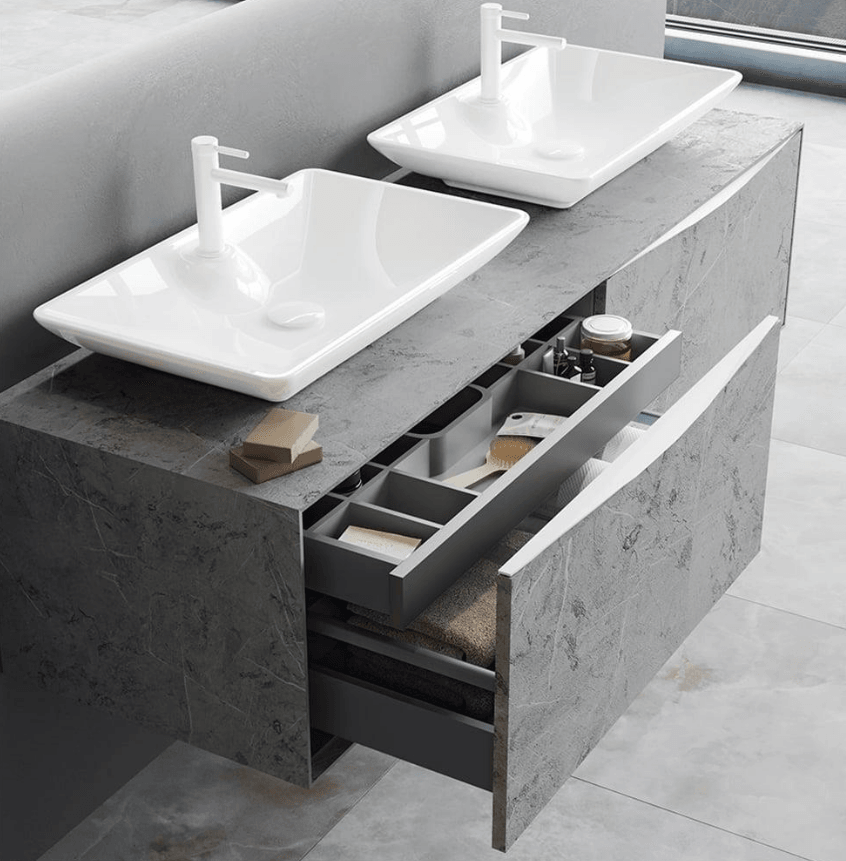 Orka Mono Banyo Dolabı Takımı 160 Cm Albox Ledli Ayna