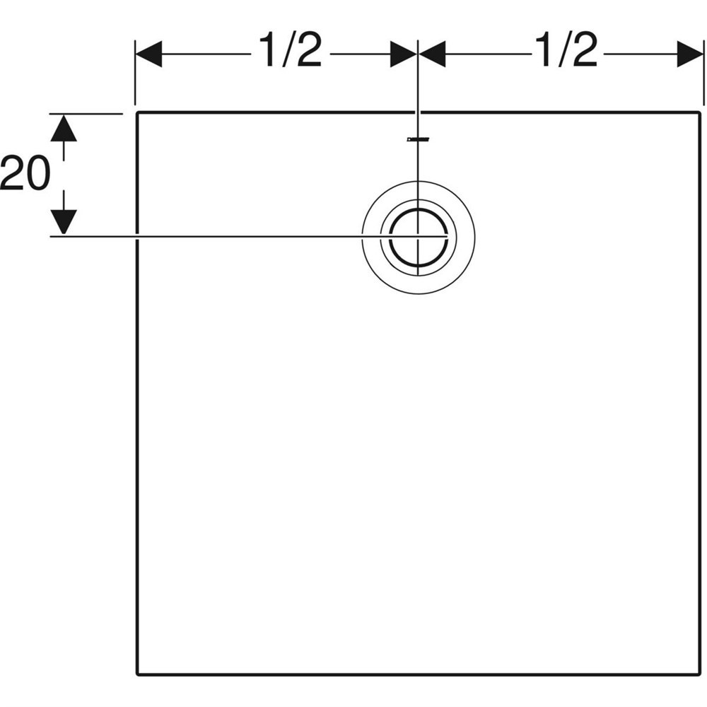 Geberit Olona Duş Teknesi, Kare 80X80 E
