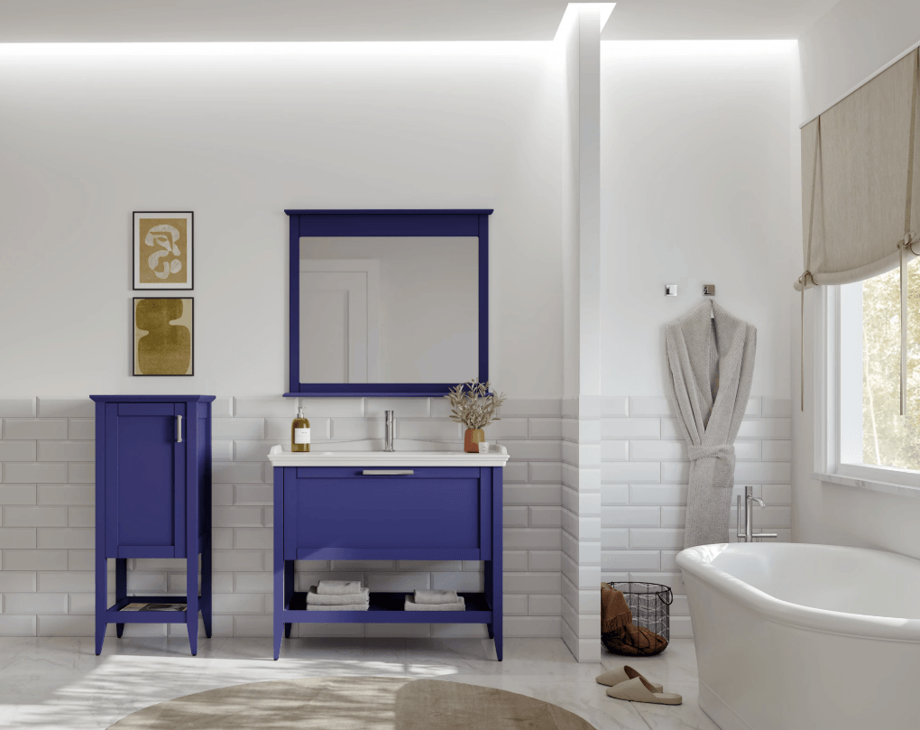Orka Bastle Banyo Dolabı Takımı 65 Cm Mat Lacivert