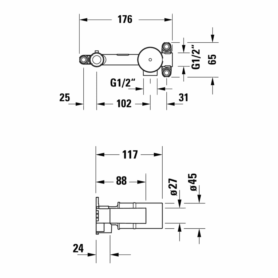 Duravit Ankastre Lavabo Bataryası İç Set