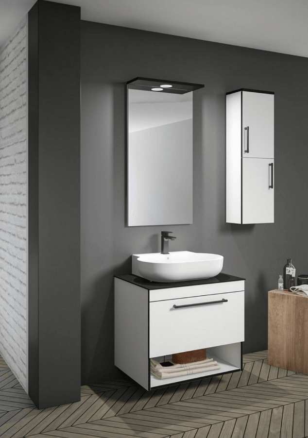 Orka Knidos Banyo Dolabı Takımı 70 Cm Beyaz