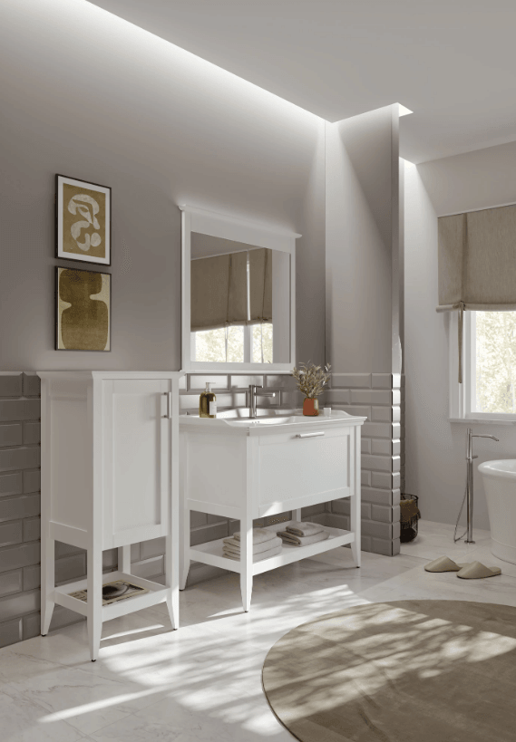 Orka Bastle Banyo Dolabı Takımı 65 Cm Mat Beyaz