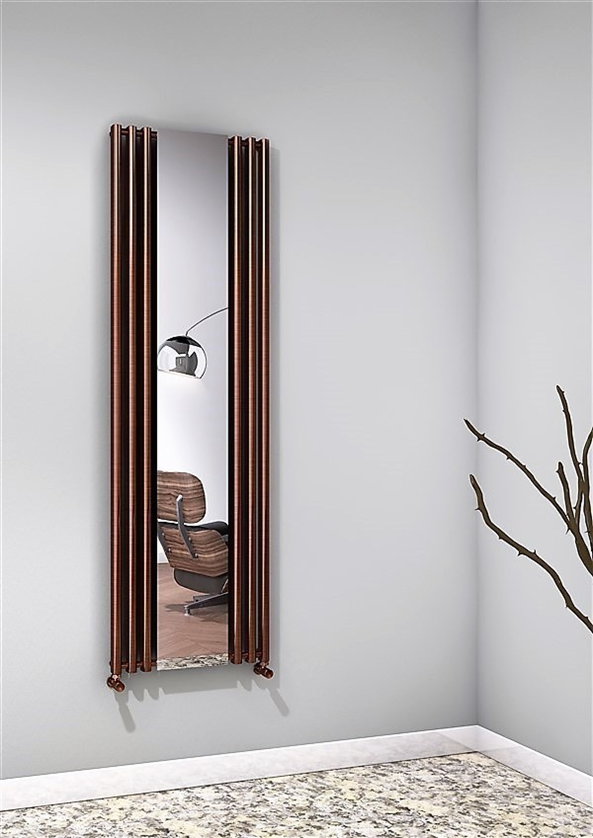 Bahama Dekoratif Radyatör 540X1760 Bakır Eskitme