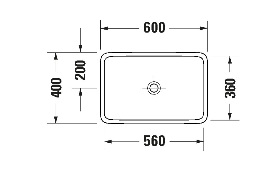 Duravit Qatego Çanak Lavabo 60 Cm Beyaz