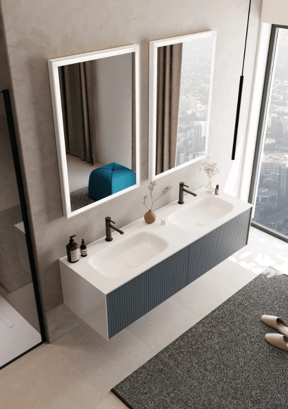Orka Cube Banyo Dolabı Takımı 160 Cm Lake Mat Antrasit