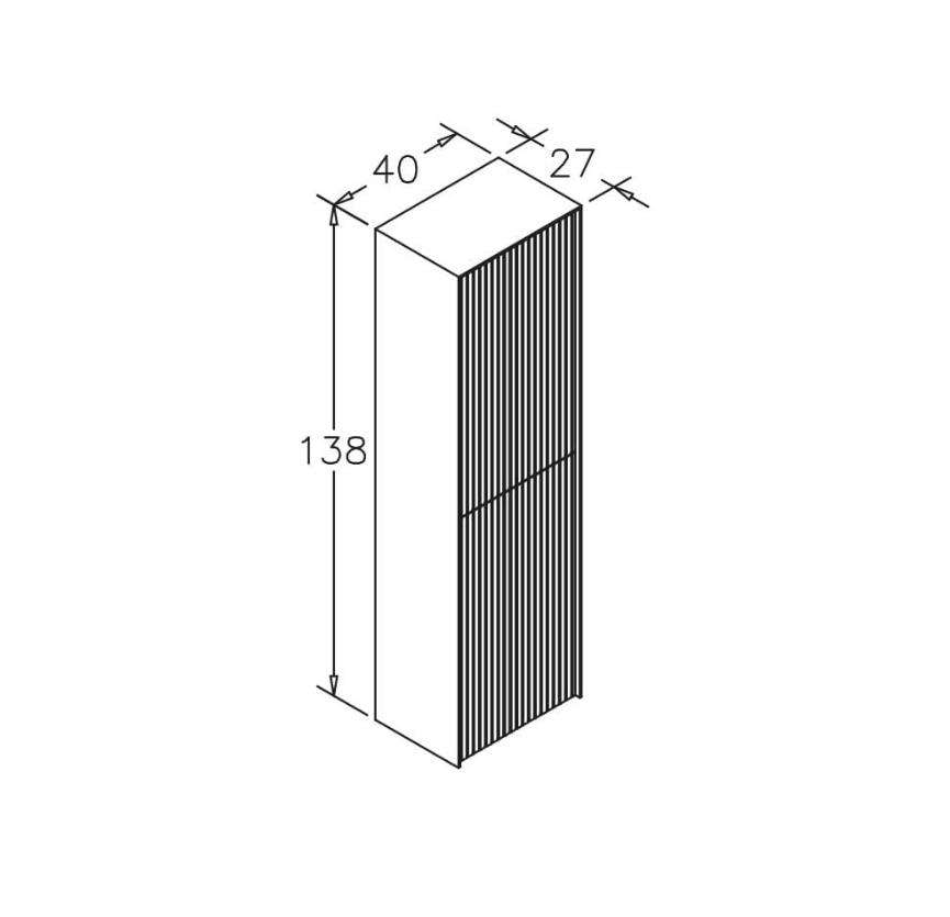 Orka Cube Boy Dolabı Lake Mat Vizon