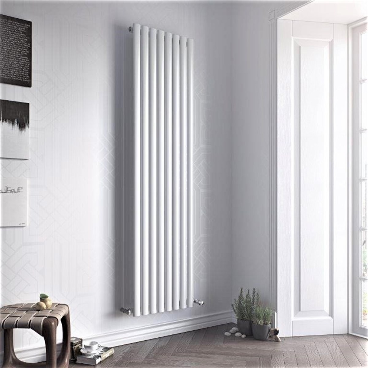 Nova Dekoratif Radyatör Çift Panel 1500X410 Beyaz