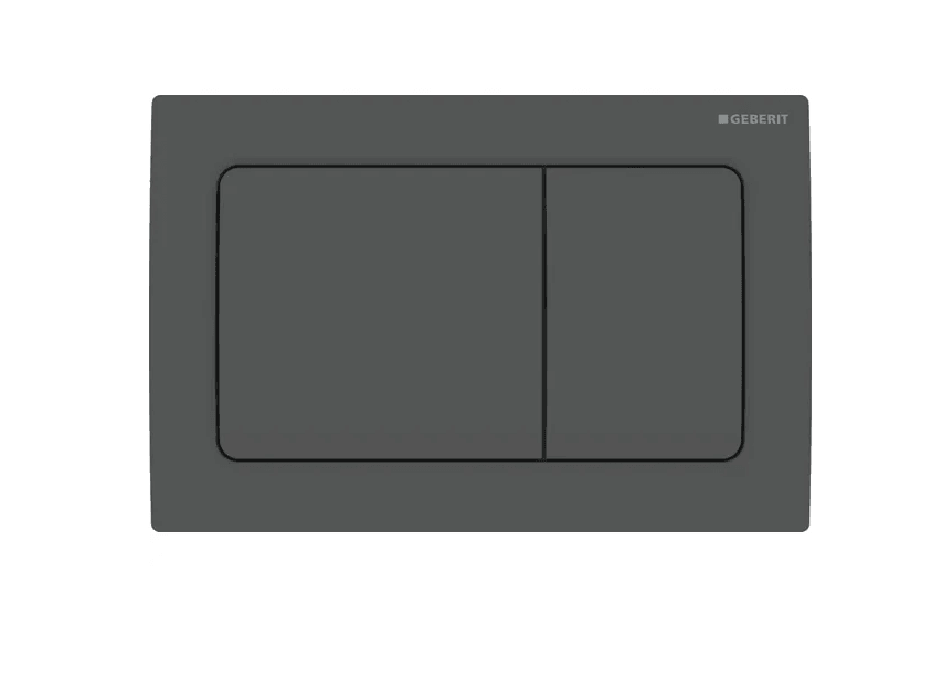 Geberit Alpha30 Kumanda Kapağı Çift Basmalı, Mat Siyah