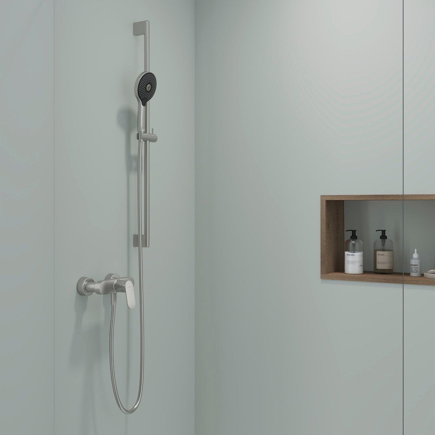 Duravit 3 Jet El Duşu 120 Mm Click Fırçalanmış Çelik