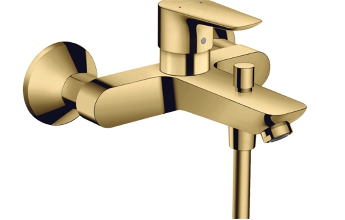 Hansgrohe Talis E Tek Kollu Banyo Bataryası Aplike Parlak Altın Optik