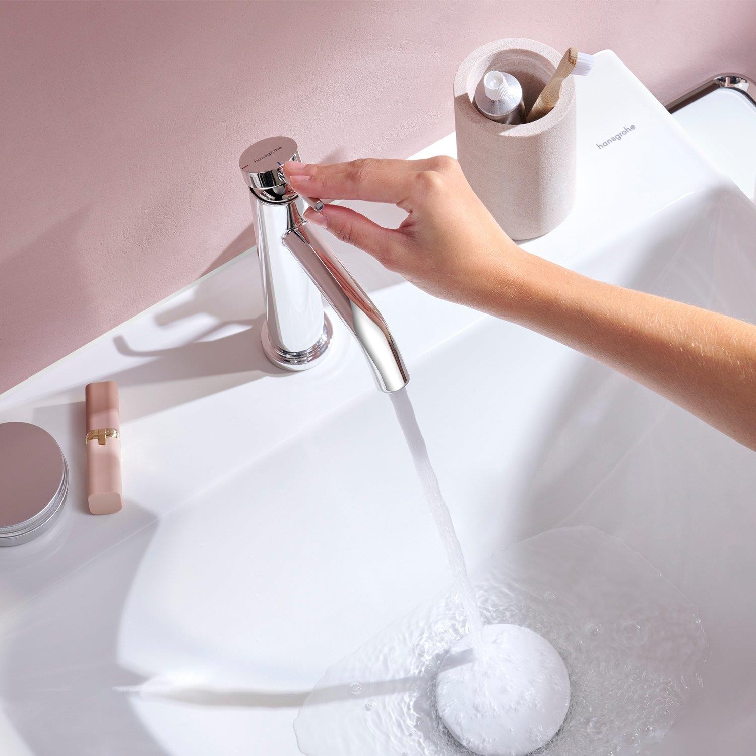 Hansgrohe Tecturis S Tek Kollu Lavabo Bataryası 110 Ecosmart Kumandalı