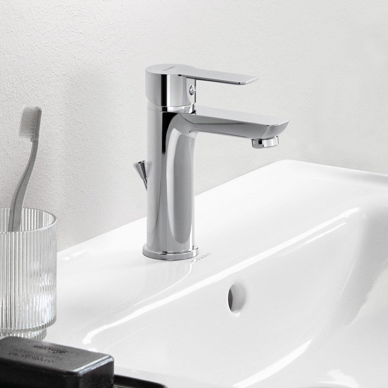 Duravit A.1 Lavabo Bataryası Medium Sifon Kumandalı Parlak Krom