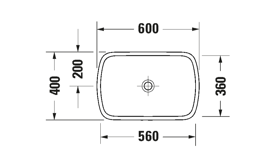 Duravit Qatego Çanak Lavabo Stretch 60 Cm Beyaz