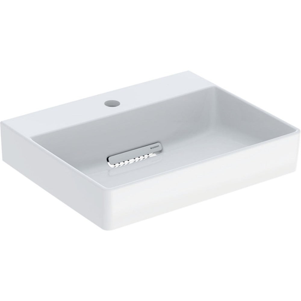 Geberit One Çanak Lavabo, Yatay Çıkışlı, 50X40 Cm, Batarya Delikli, Keratech