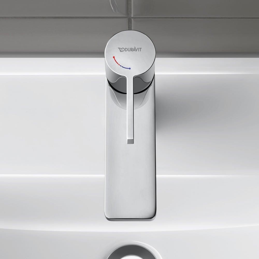 Duravit D-Neo Lavabo Bataryası Medium Sifon Kumandalı Freshstart Parlak Krom