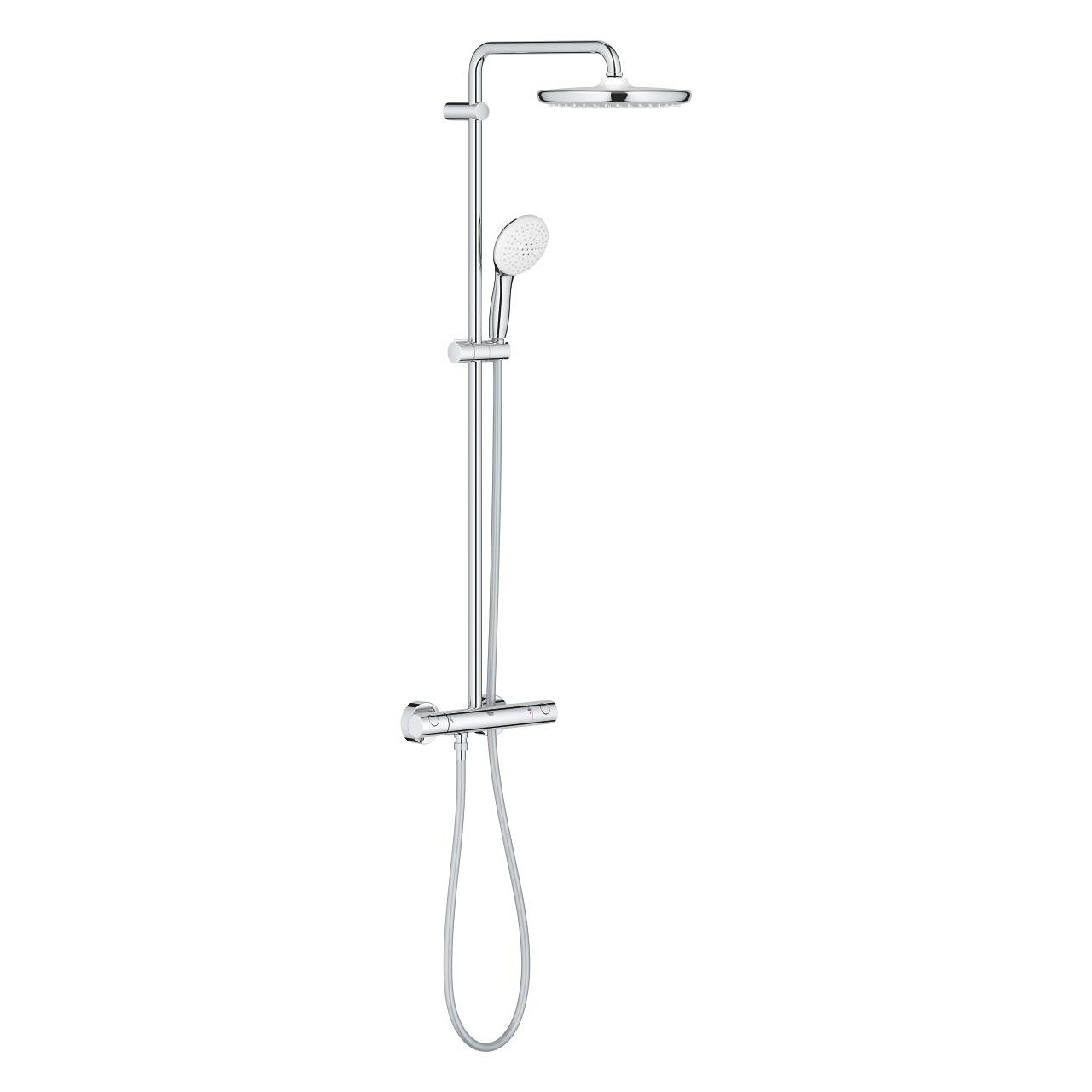 Grohe Tempesta System 250 Duvara Monte Termostatik Bataryalı Duş Kolonu Krom-Beyaz