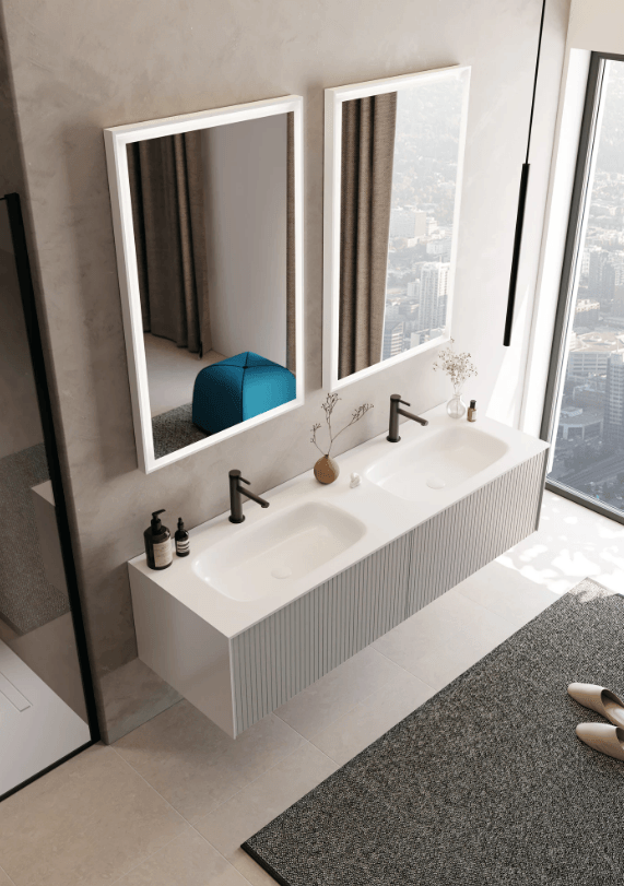 Orka Cube Banyo Dolabı Takımı 160 Cm Lake Mat Vizon