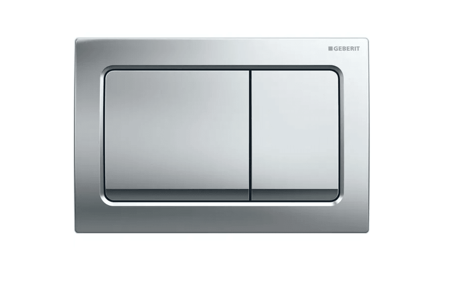 Geberit Alpha30 Kumanda Kapağı Çift Basmalı, Parlak Krom