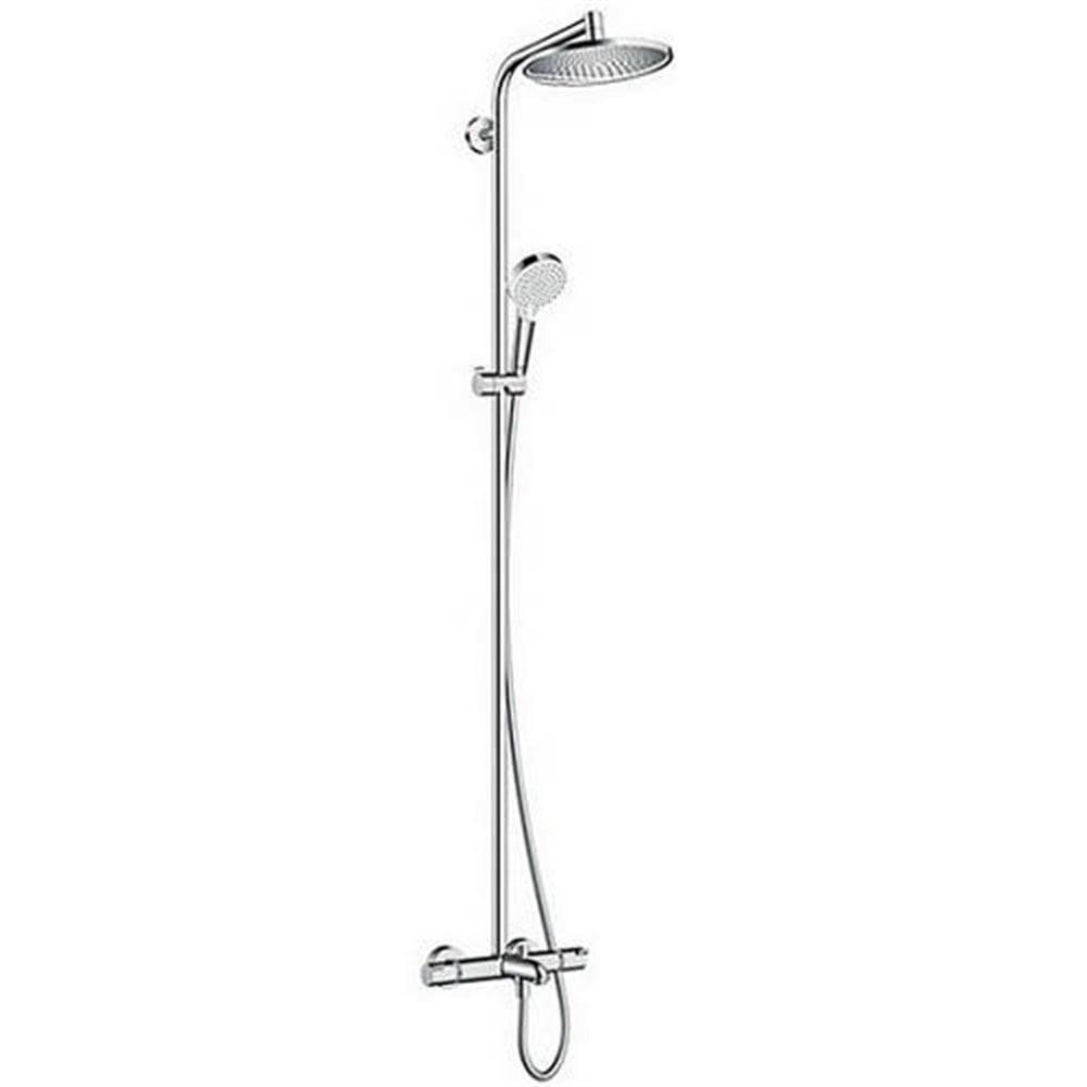 Hansgrohe Crometta S Termostatik Bataryalı Duş Kolonu (Yuvarlak Tepe Duşlu)