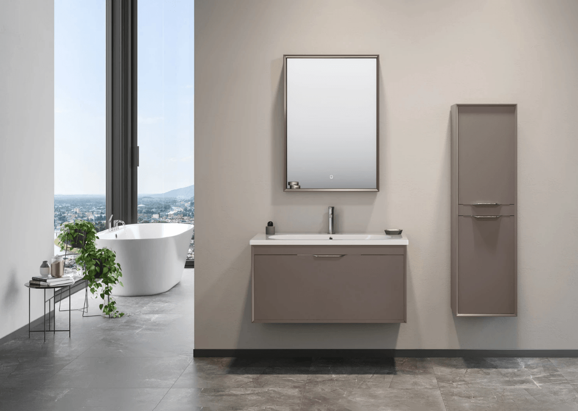 Orka Clay Banyo Dolabı Takımı, 65 Cm Toprak