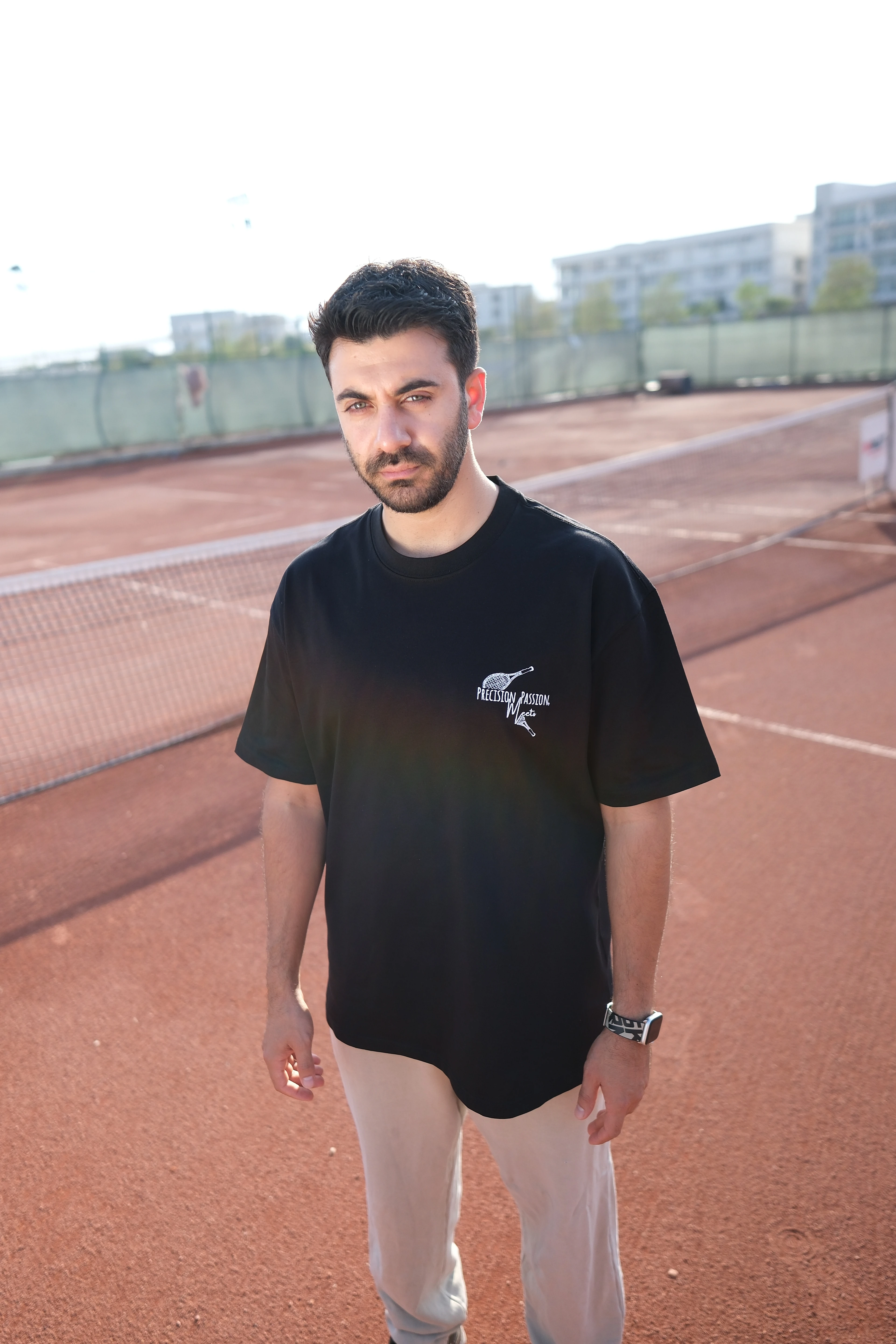 Precision Passion Oversize Unisex T-shirt – Tennis Collection- Black