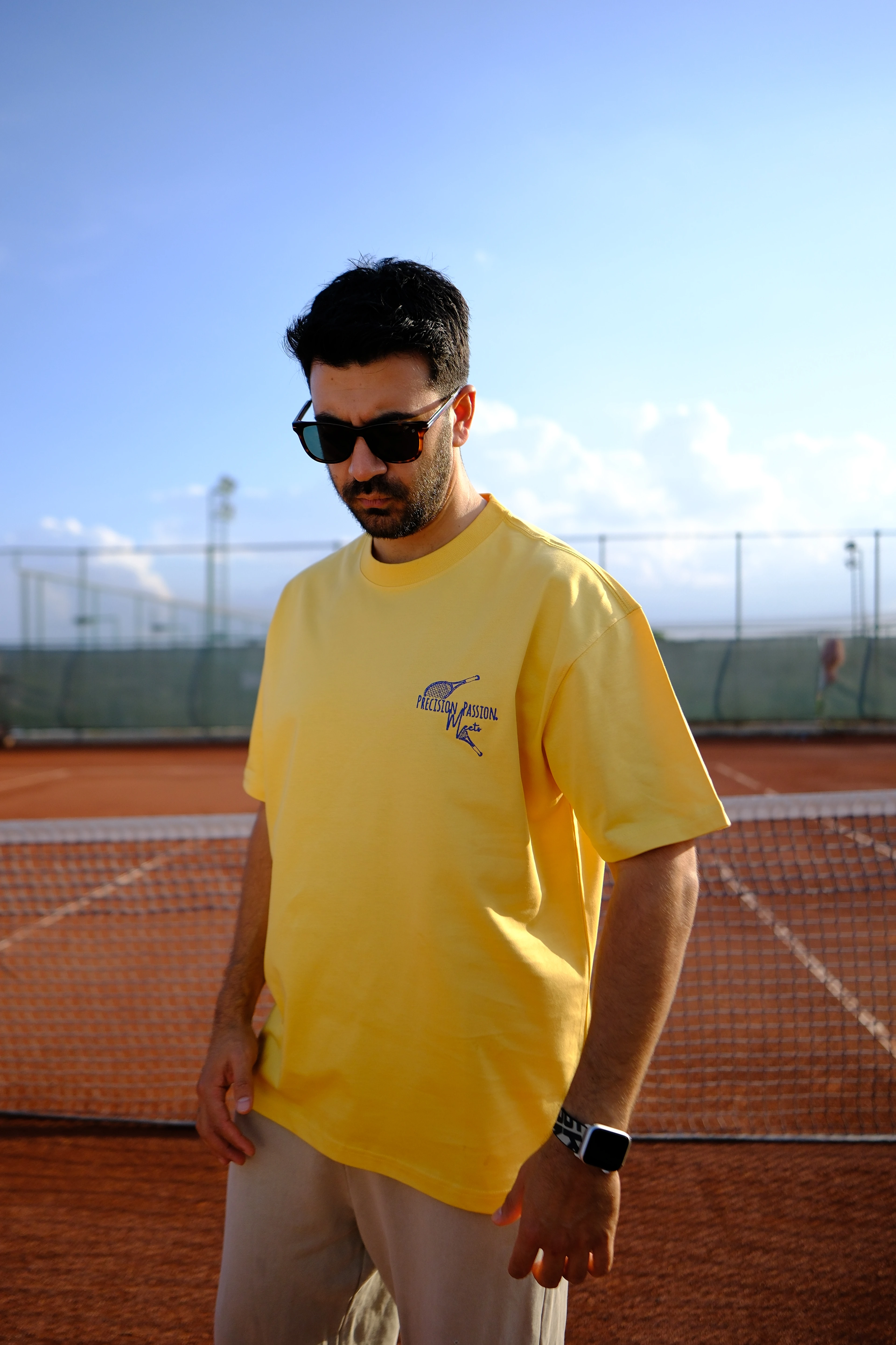Precision Passion Oversize Unisex T-shirt – Tennis Collection - Yellow