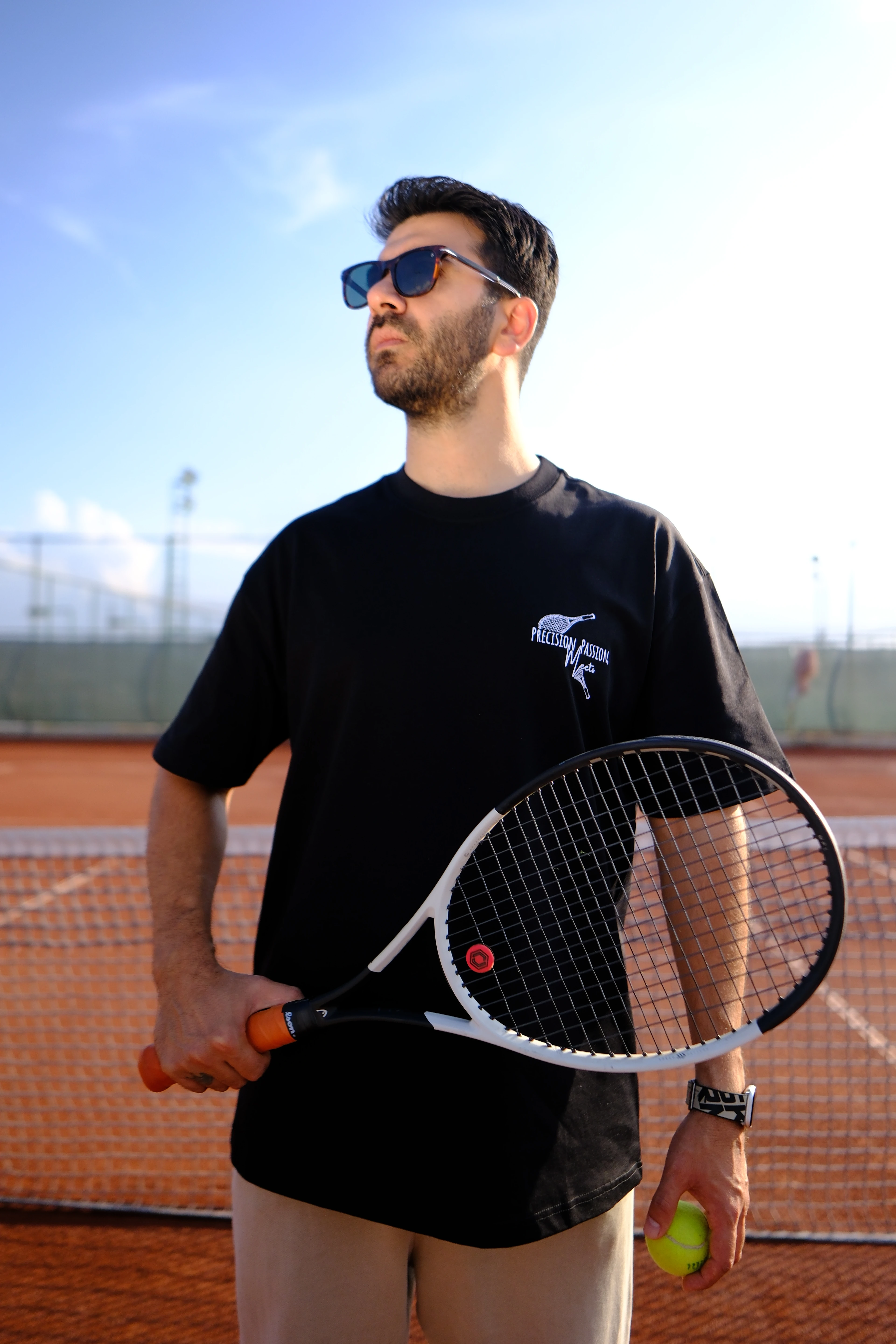 Precision Passion Oversize Unisex T-shirt – Tennis Collection- Black