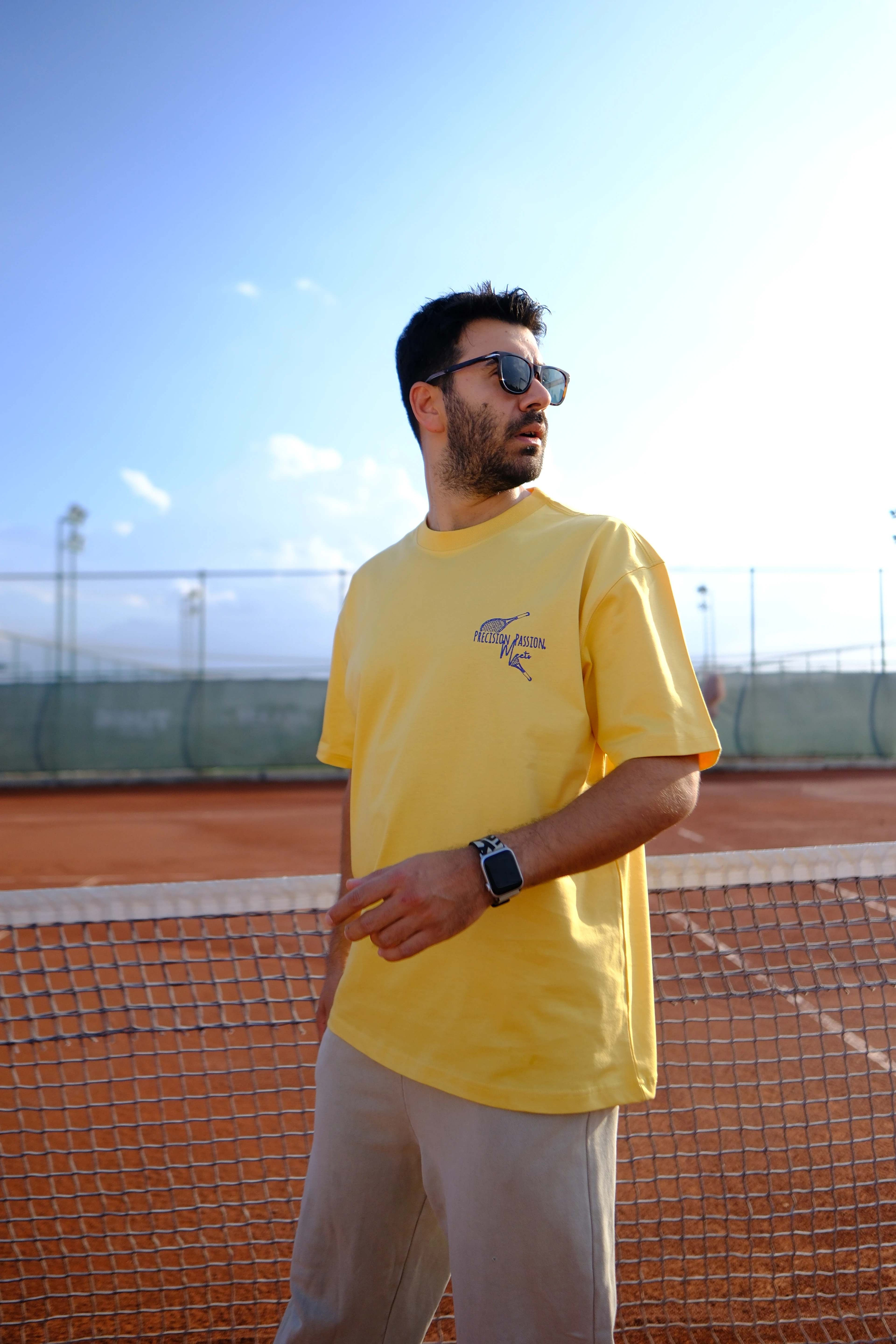 Precision Passion Oversize Unisex T-shirt – Tennis Collection - Yellow