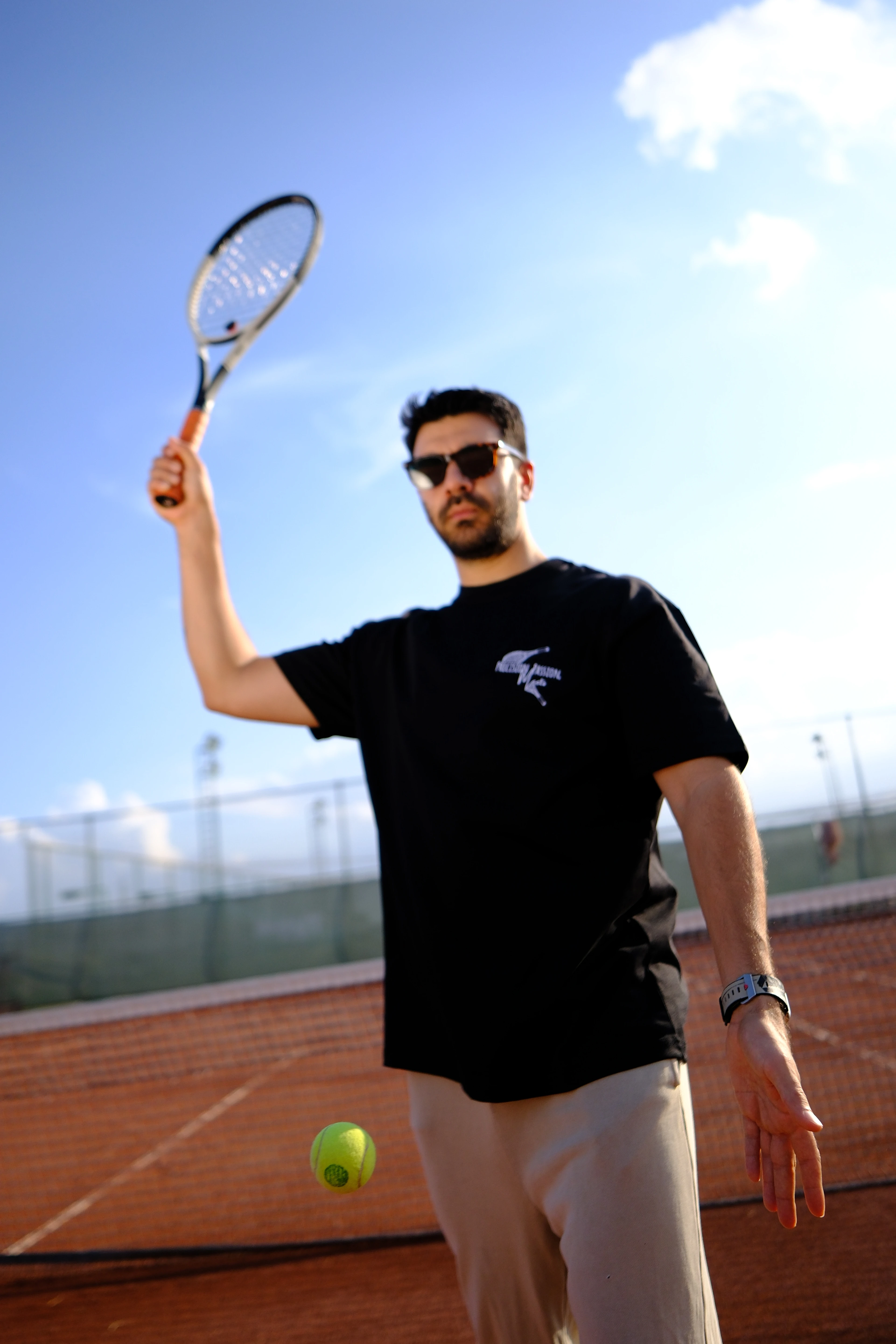 Precision Passion Oversize Unisex T-shirt – Tennis Collection- Black