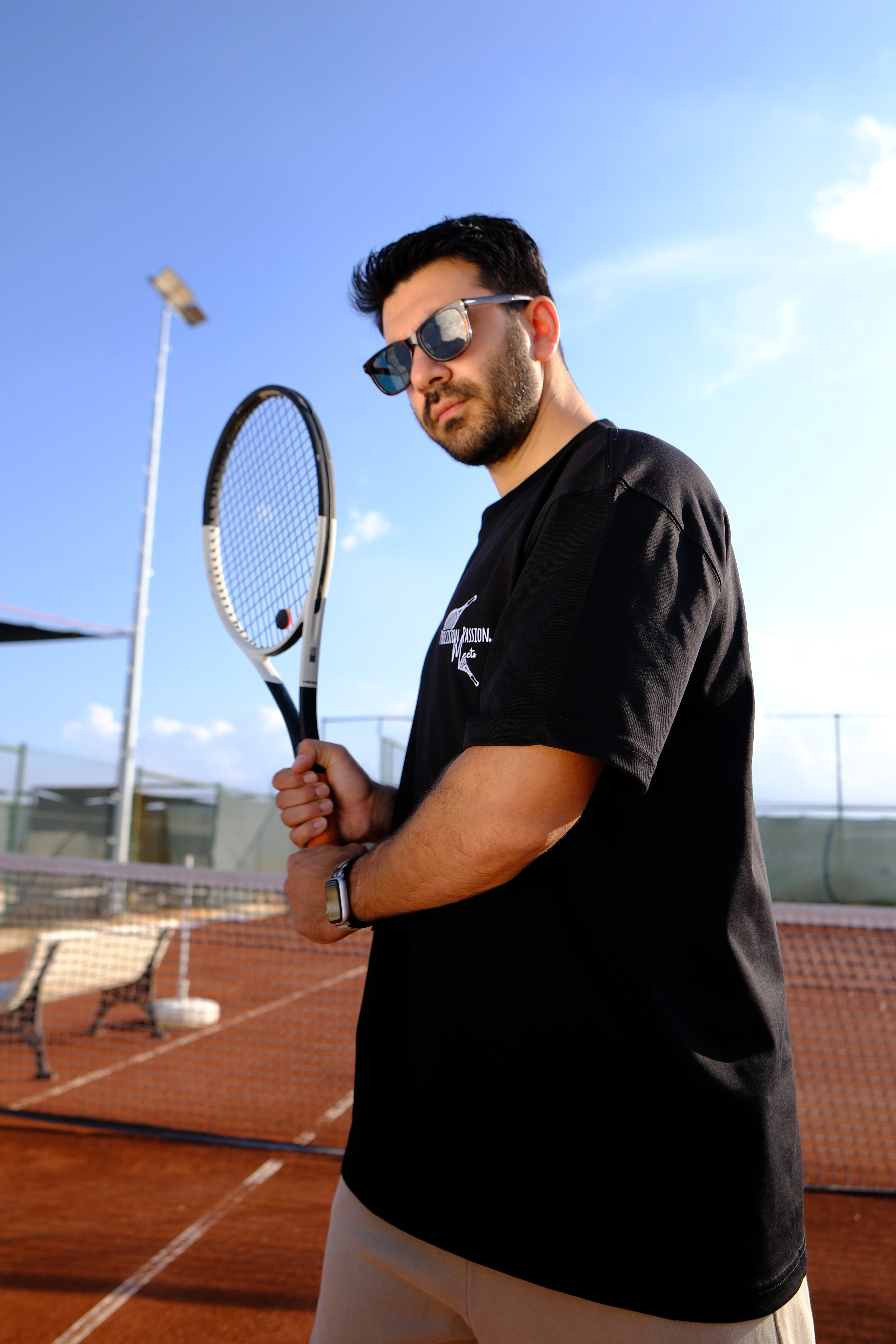 Precision Passion Oversize Unisex T-shirt – Tennis Collection- Black