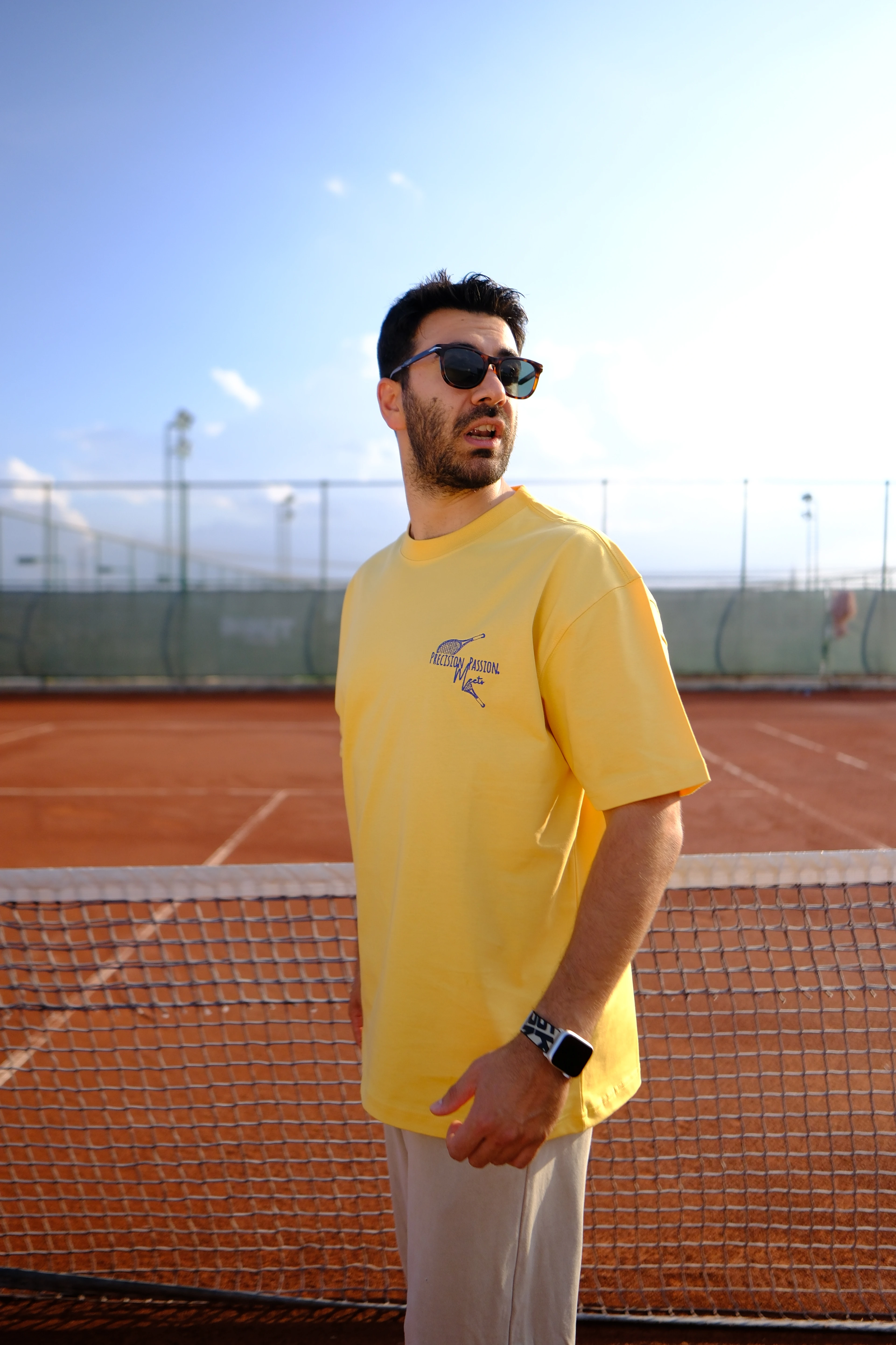 Precision Passion Oversize Unisex T-shirt – Tennis Collection - Yellow