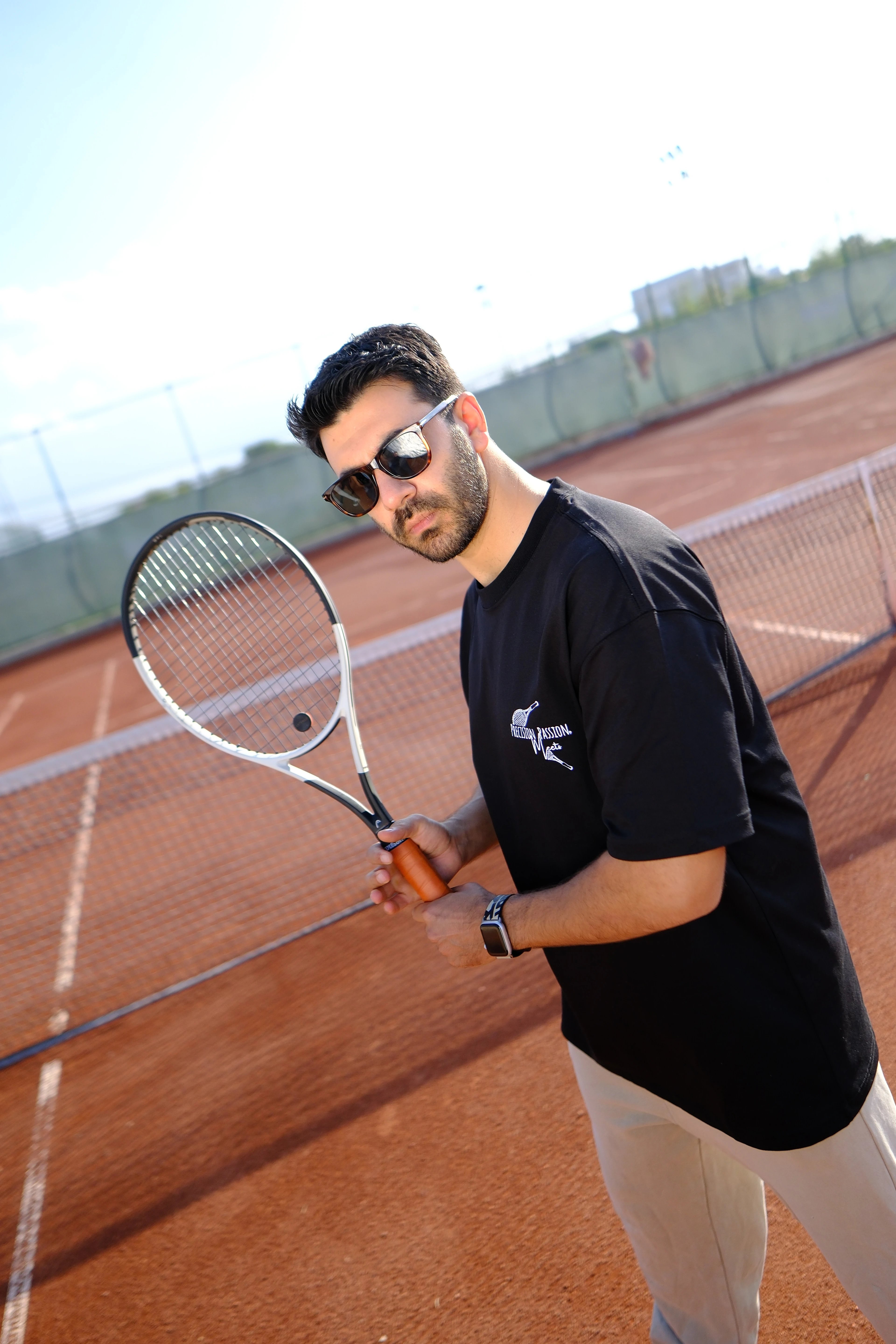 Precision Passion Oversize Unisex T-shirt – Tennis Collection- Black