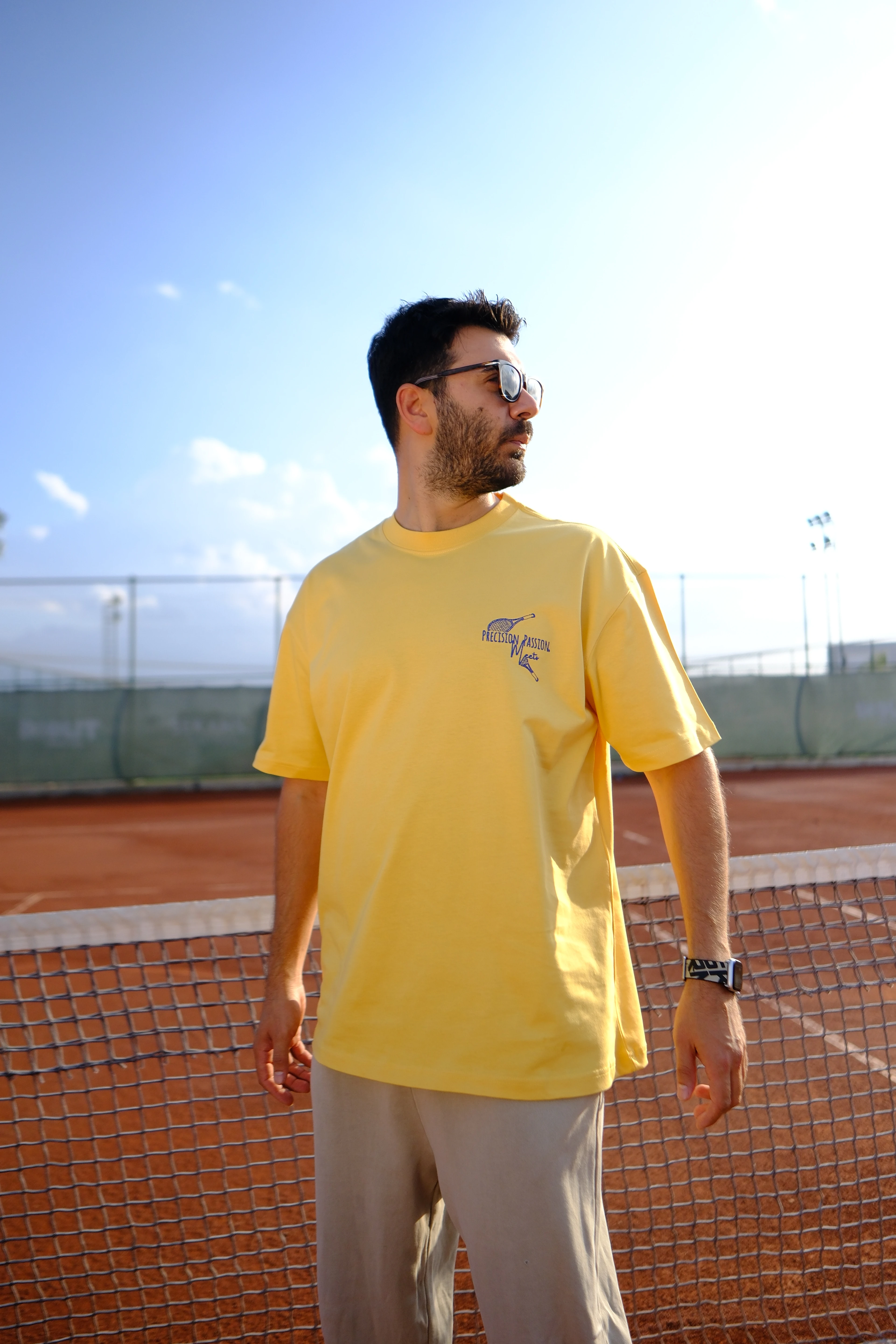 Precision Passion Oversize Unisex T-shirt – Tennis Collection - Yellow