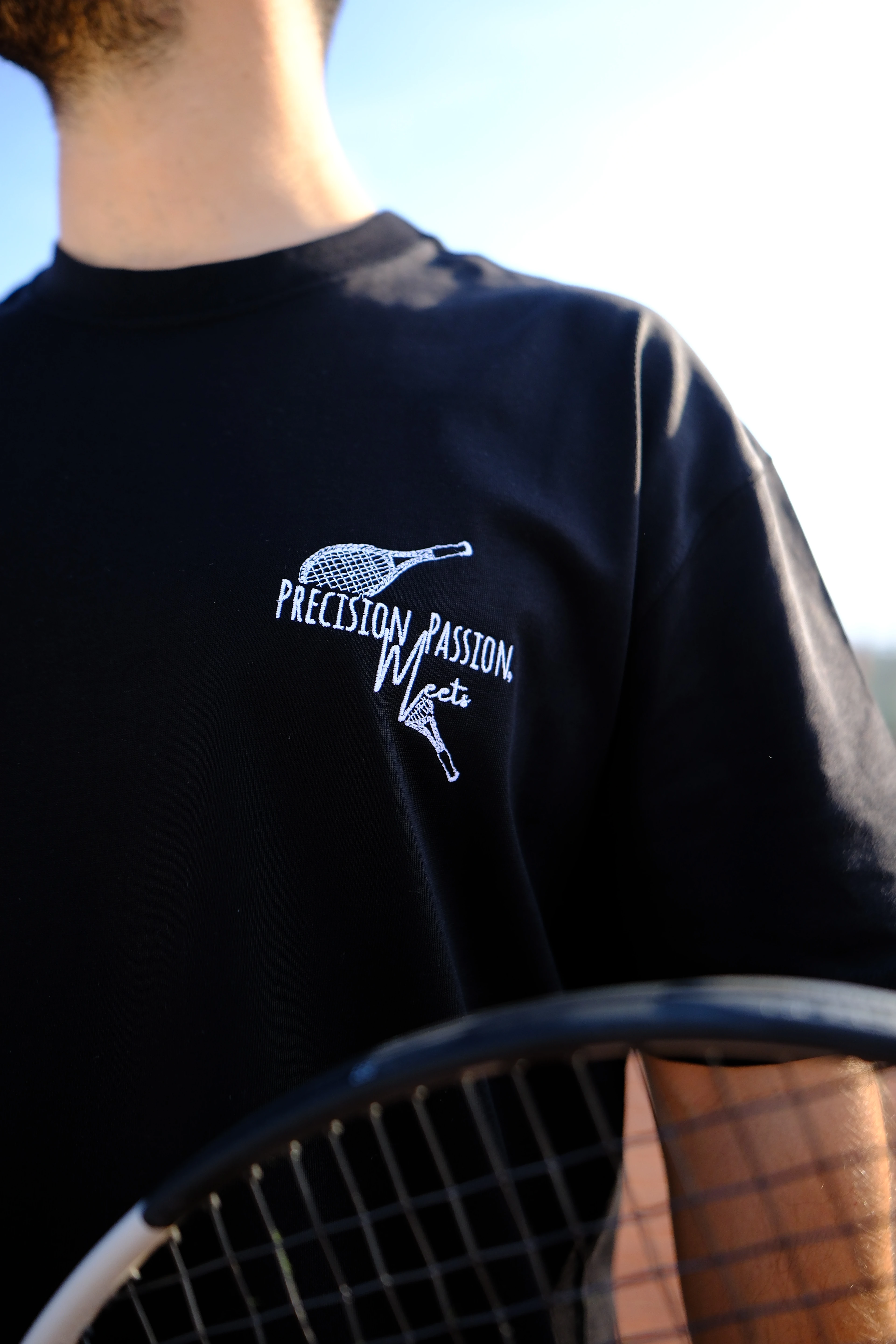Precision Passion Oversize Unisex T-shirt – Tennis Collection- Black