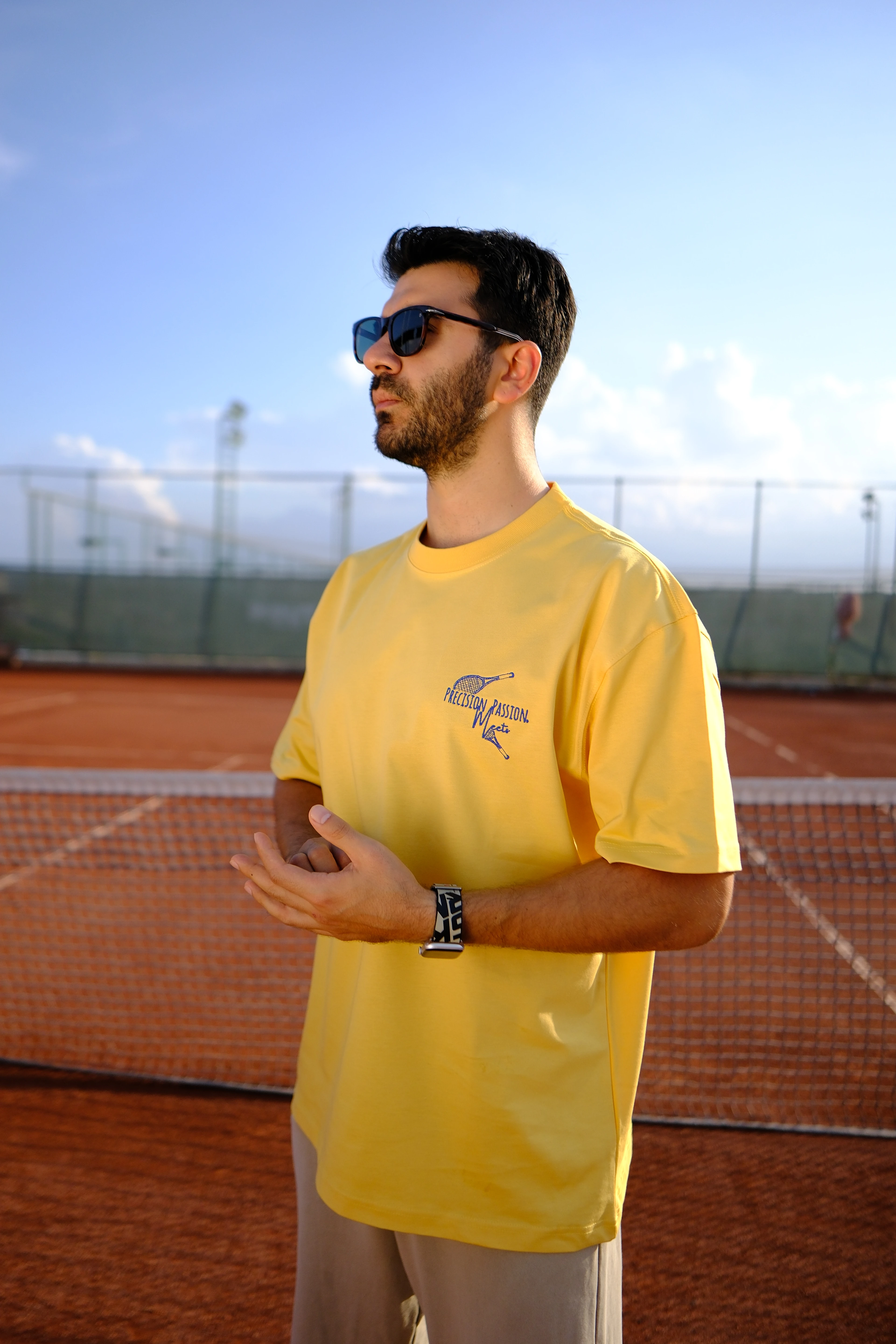 Precision Passion Oversize Unisex T-shirt – Tennis Collection - Yellow