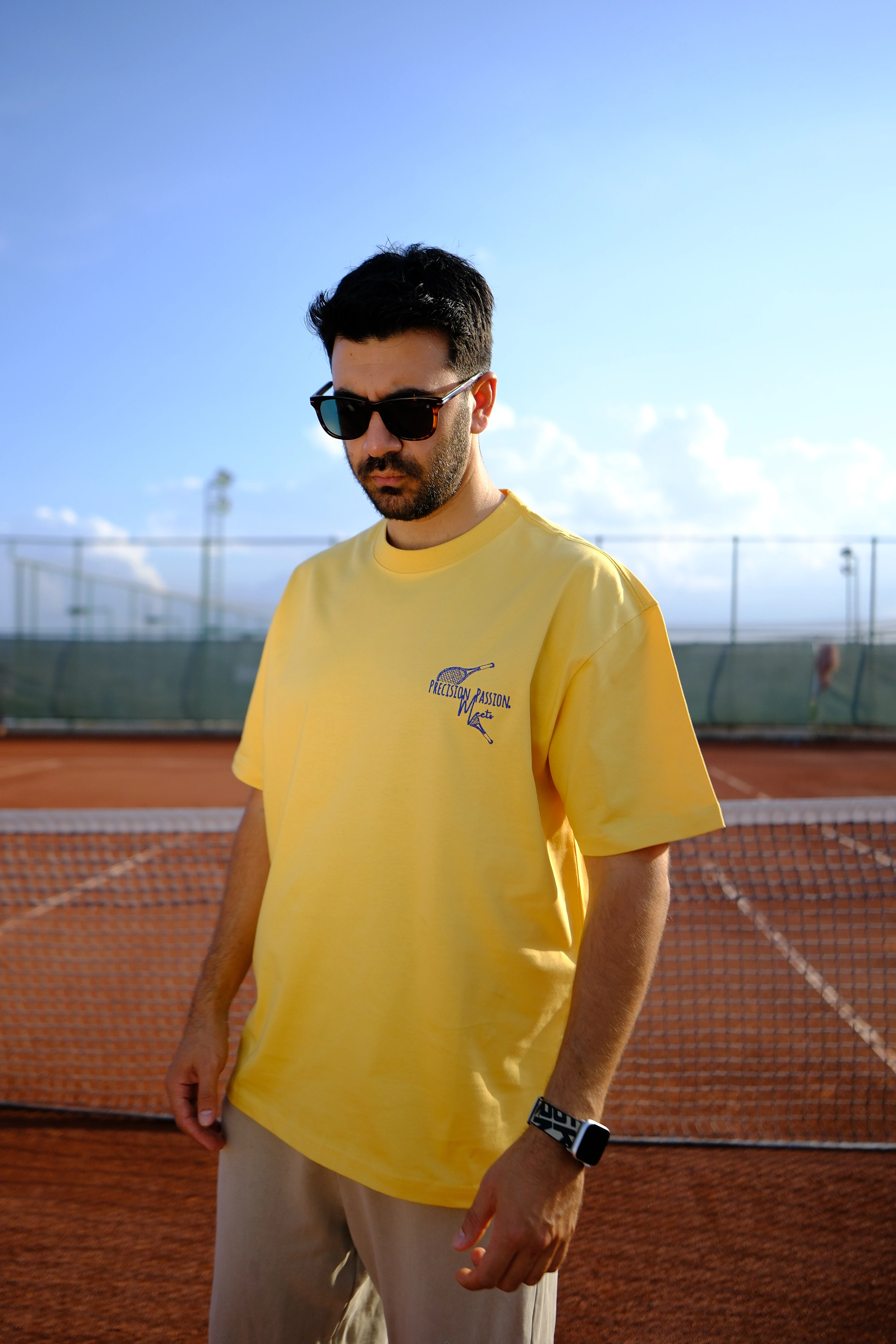 Precision Passion Oversize Unisex T-shirt – Tennis Collection - Yellow