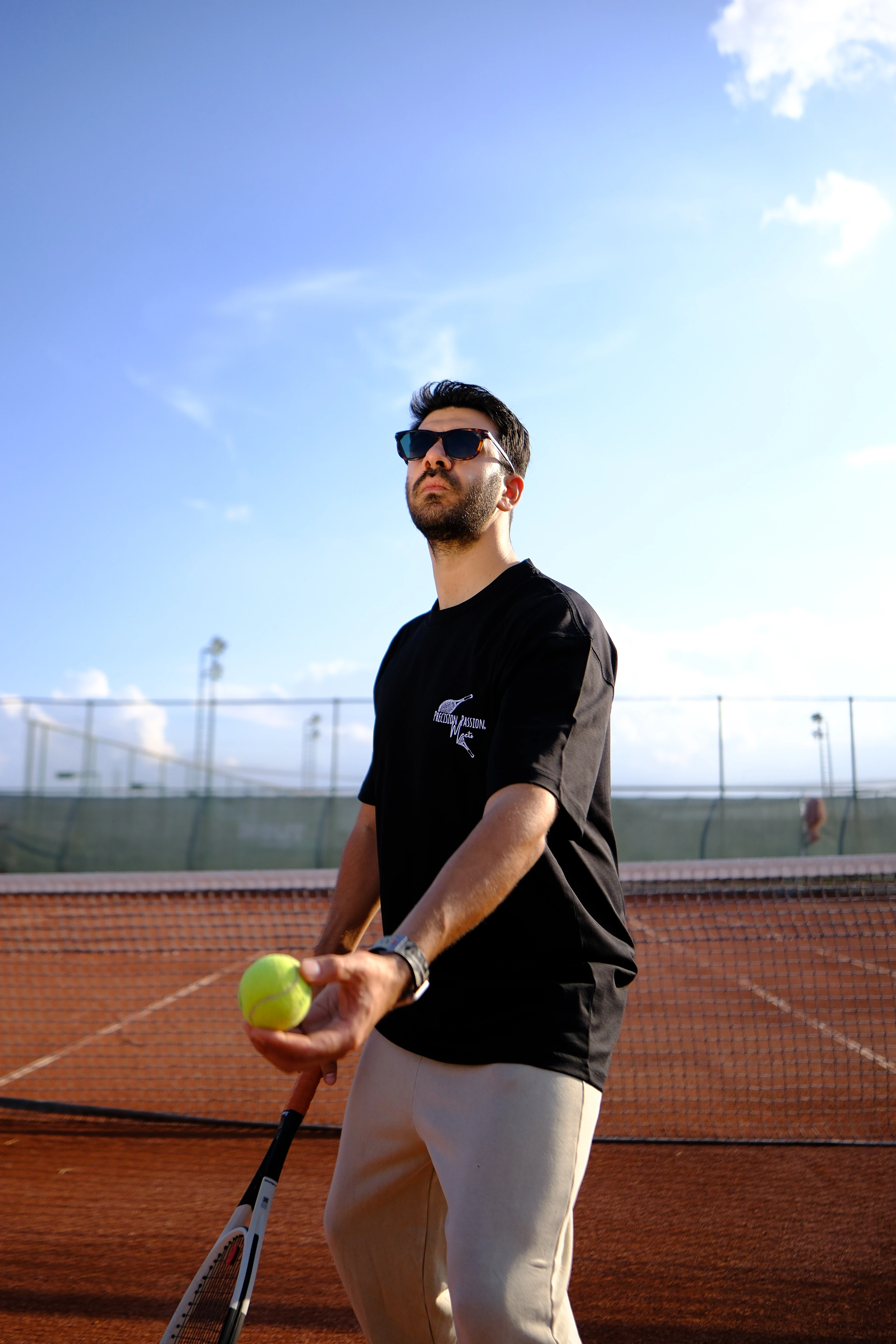 Precision Passion Oversize Unisex T-shirt – Tennis Collection- Black