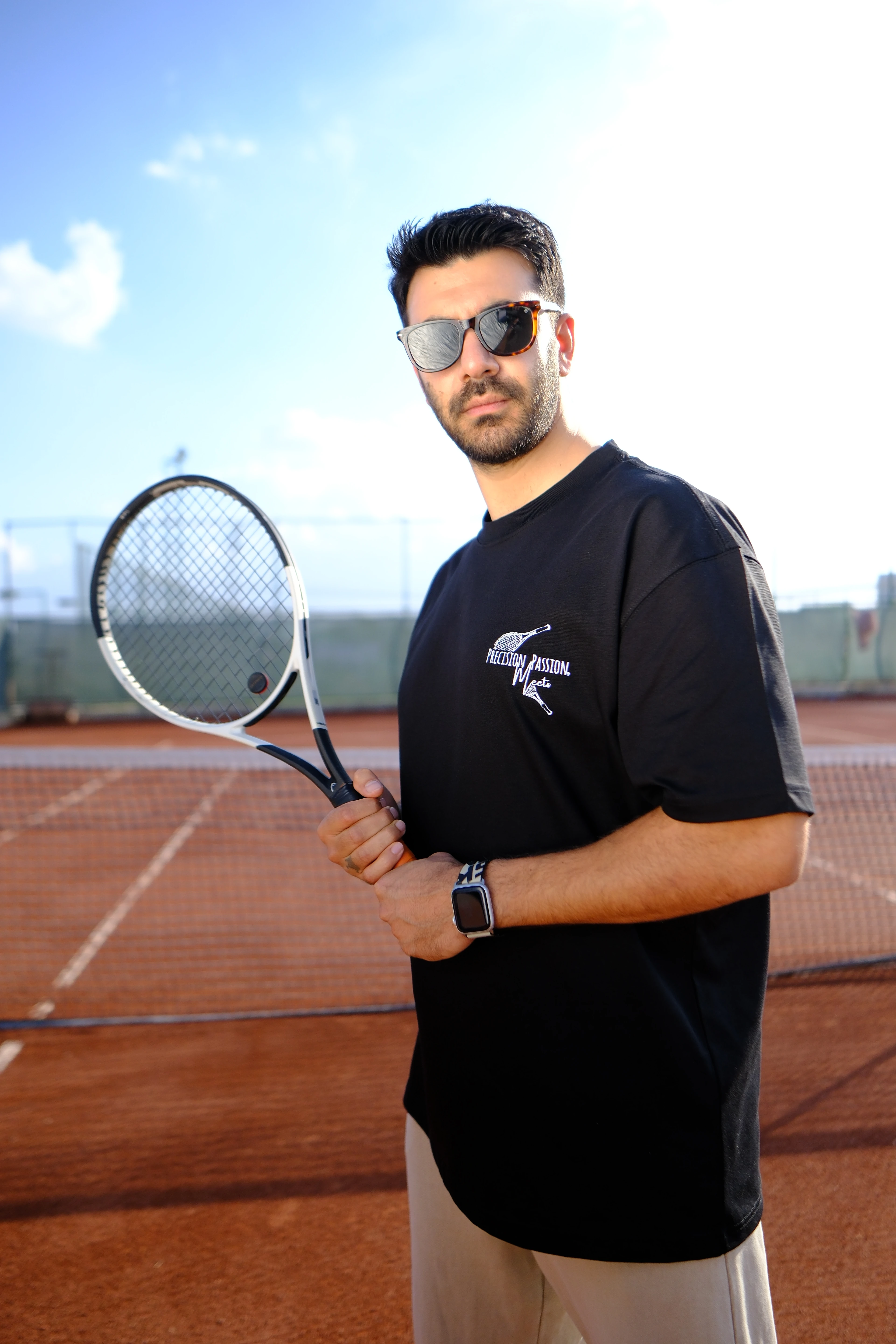 Precision Passion Oversize Unisex T-shirt – Tennis Collection- Black