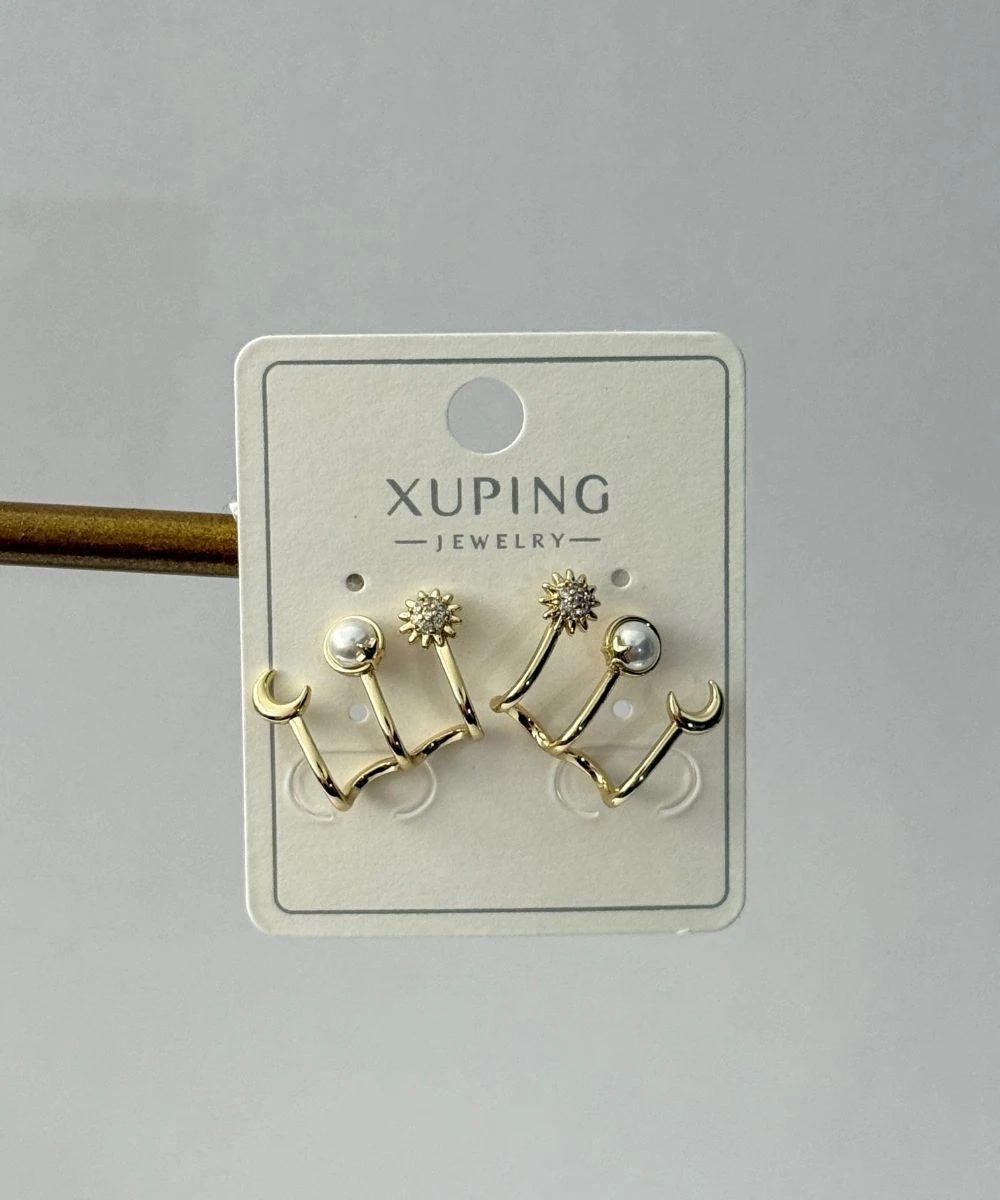 Xuping 2'Li Ay İnci Güneş Küpe