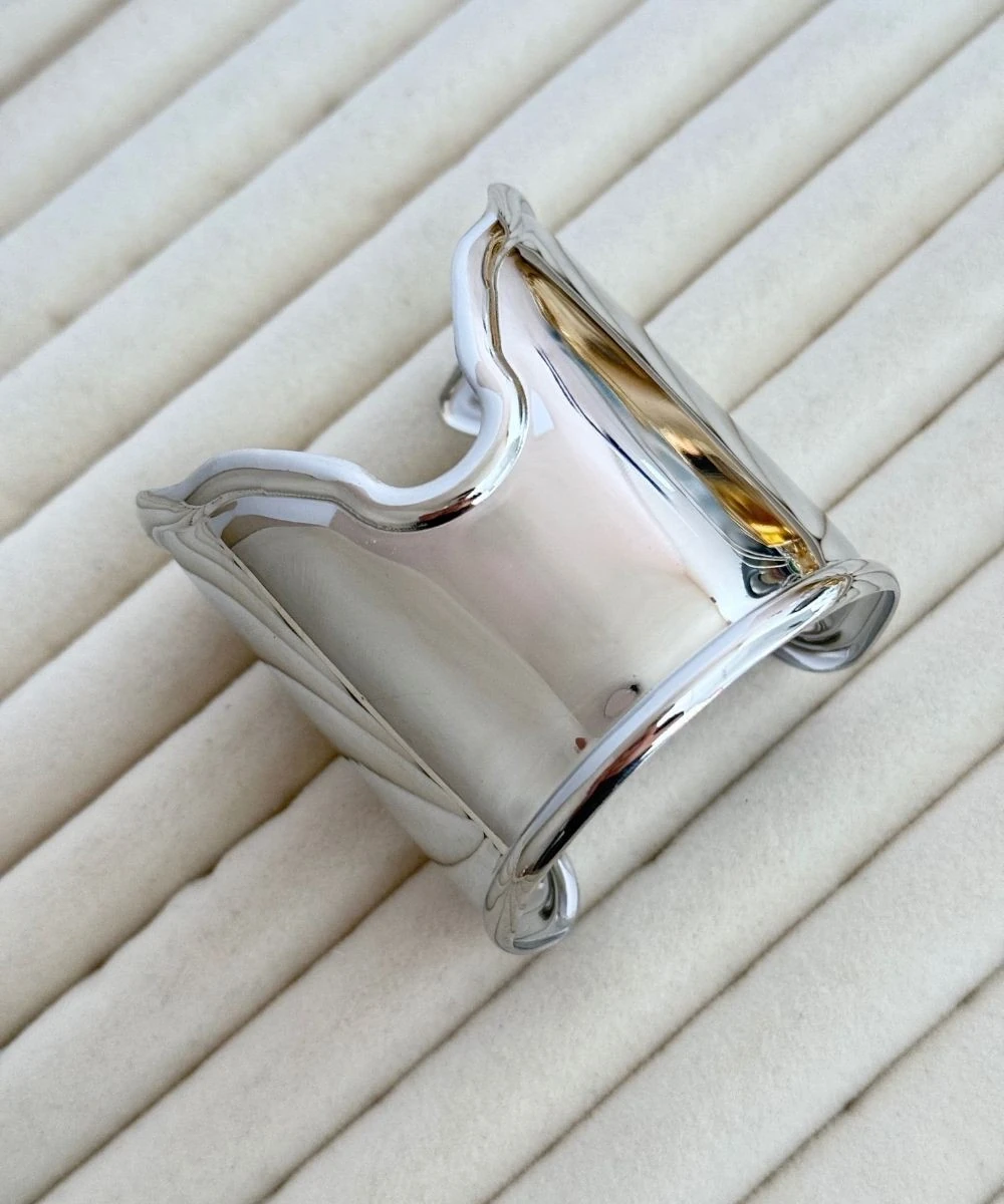 Çelik Kalın Eğimli Silver Kelepçe