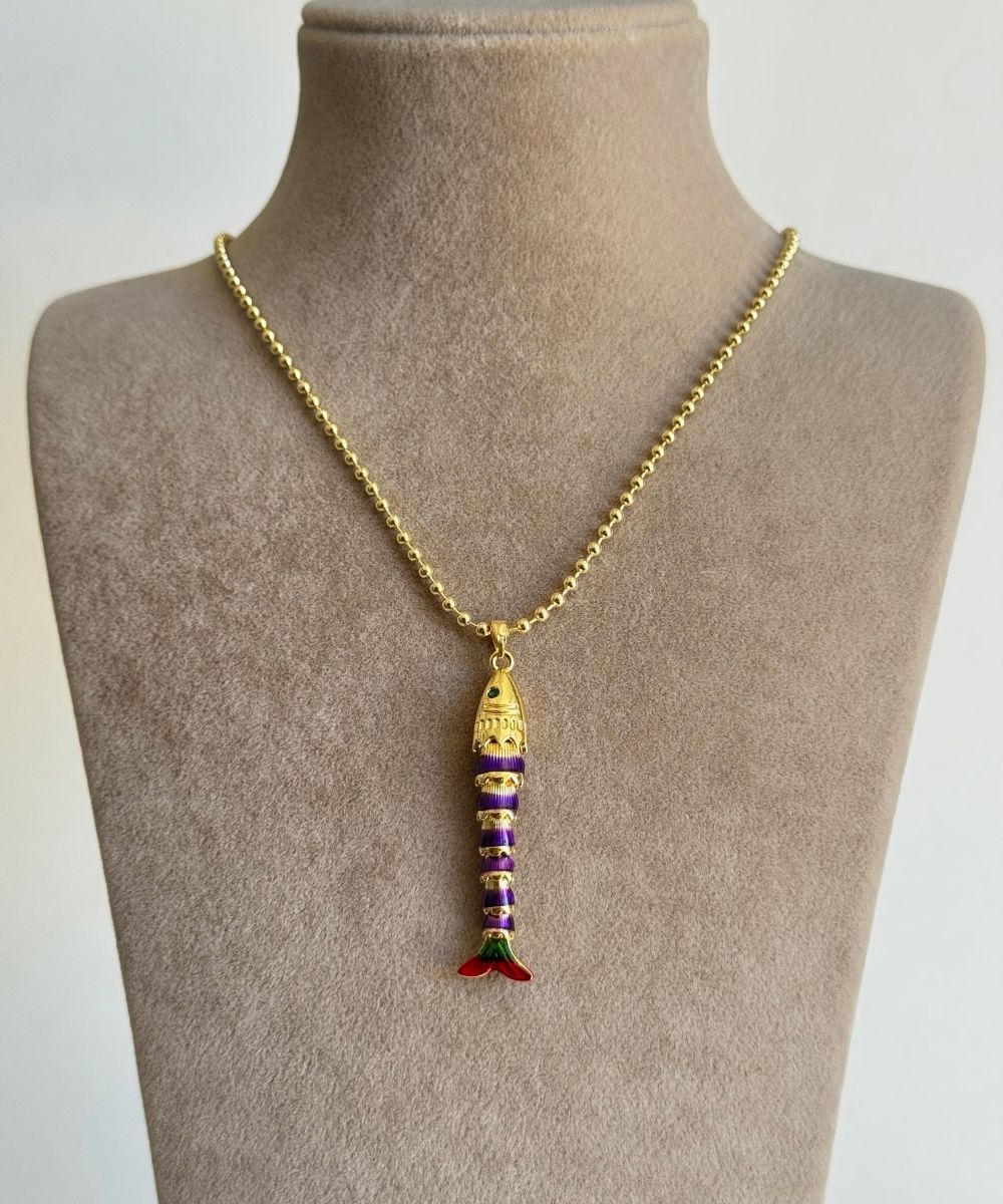 Çelik Balık Yuvarlak Zincir Kolye