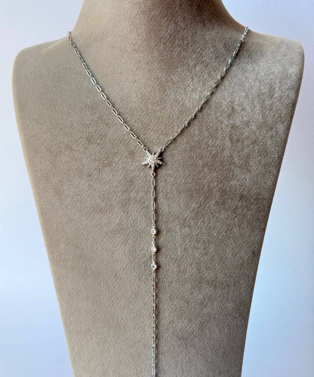 Vıp Tekli Kuzey Yıldızı Silver Kolye